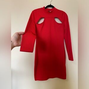 H&M‎ Caliente Bodycon Cutout Ribbed Mini Dress - M